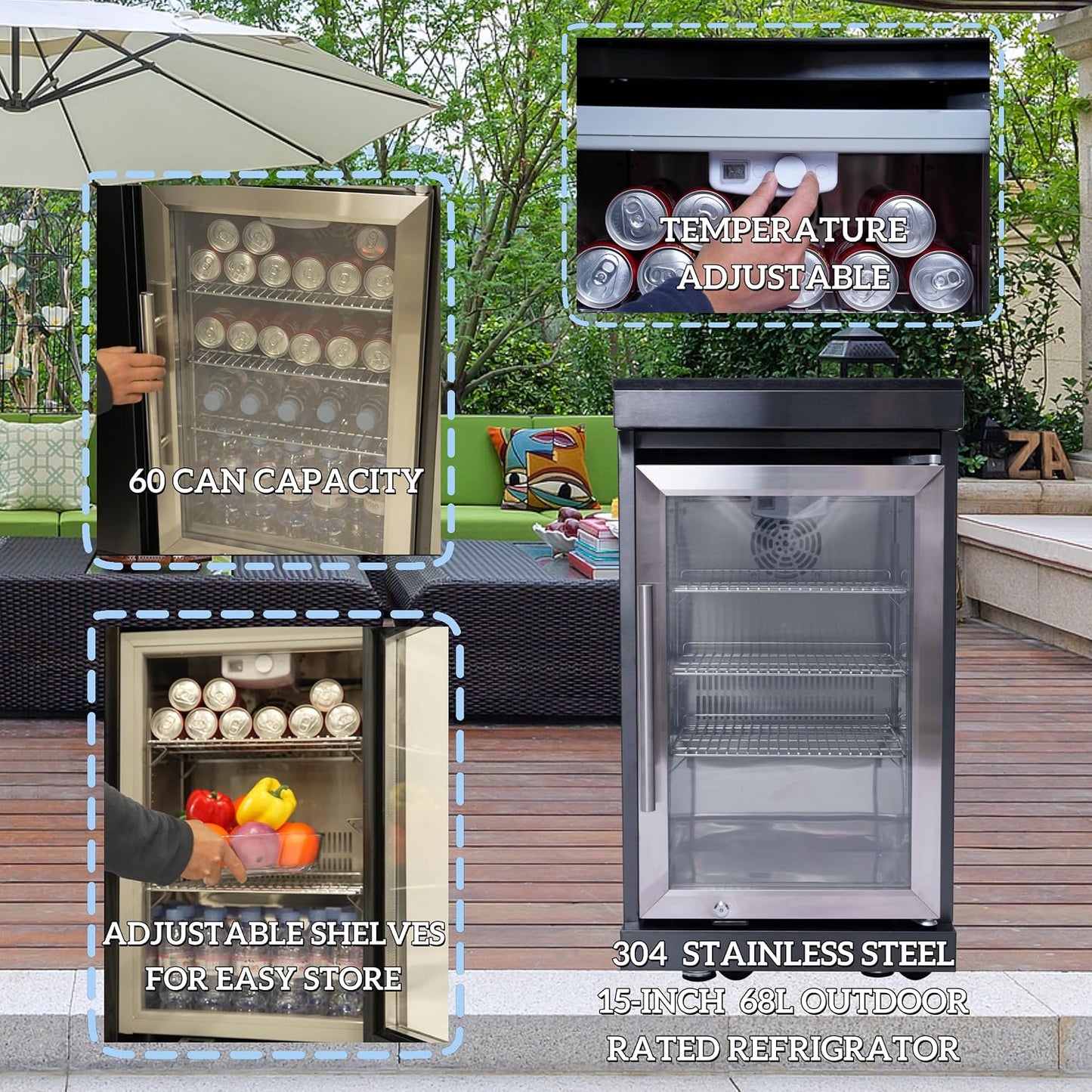 Outdoor Kitchen Island Gas Grill System 4 Burner BBQ Island with Rotisserie Kit, Integrated Sink, Wine Cooler & Granite Countertop
