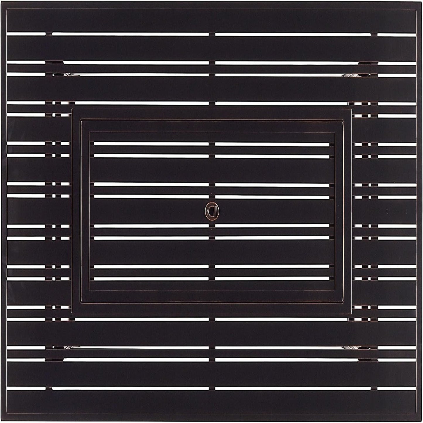 Rectangular 48 In. X 36 In. Aluminum Propane Fire Pit Table, Glass Beads, Two Covers, Lid, 57,000 Btus in Copper Finish Black